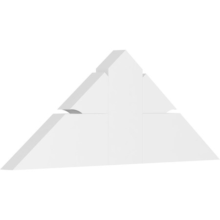 Ekena Millwork Richland Architectural Grade PVC Gable Bracket, 36"W x 13 1/2"H x 2"D x 6"F, 9/12 Pitch GBP036X14X0206RIC00